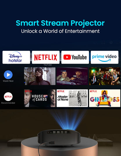 Portonics Beem 490
Streaming Apps | 1080p Full HD | 6000 Lumens | 5W Speaker