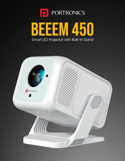 Portonics Beem 450
Pre-installed Streaming Apps | 1080p Full HD | 4000 Lumens | Upto 120 Max Display