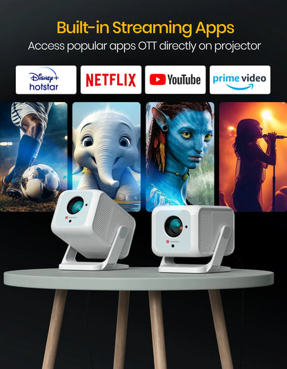 Portonics Beem 450
Pre-installed Streaming Apps | 1080p Full HD | 4000 Lumens | Upto 120 Max Display