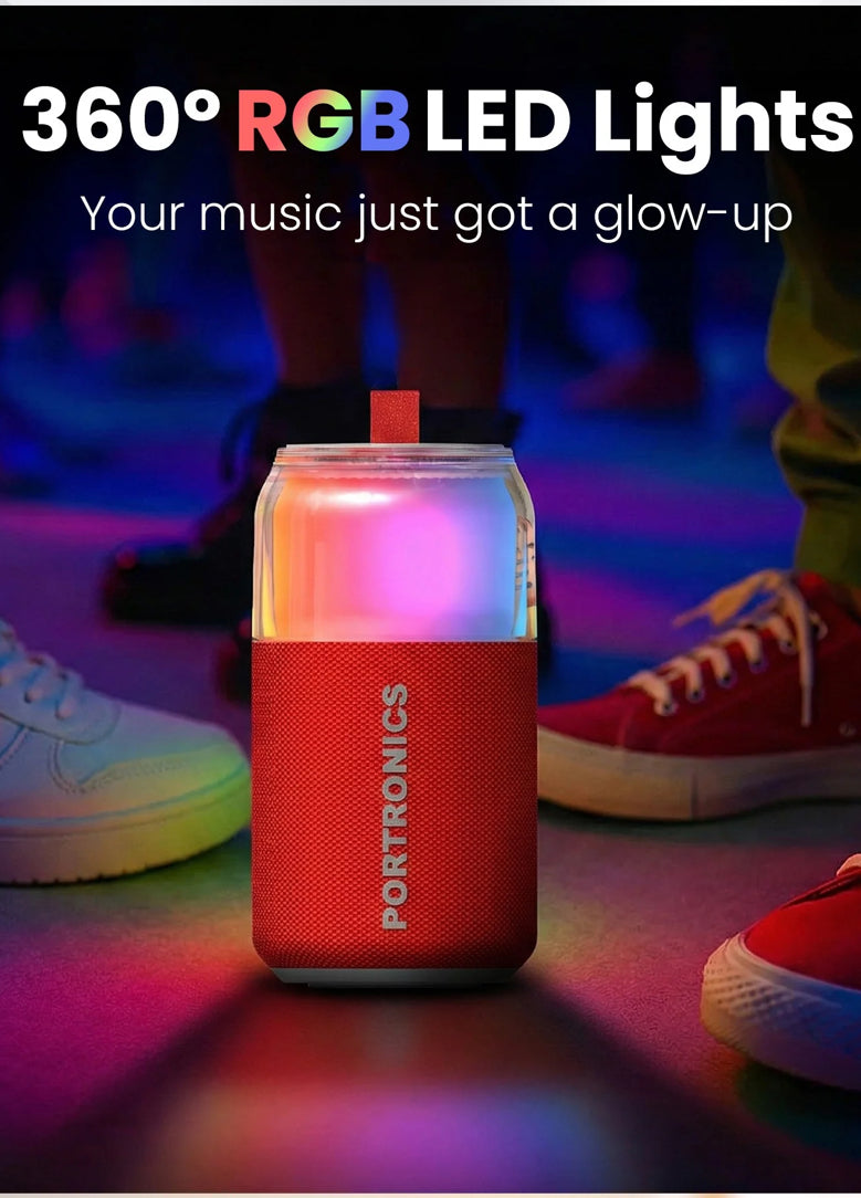 Portonics Talk Six
10W Bluetooth Speaker | Upto 4 Hours Playtime | 360 Degree LED Light | Bluetooth Version 5.3