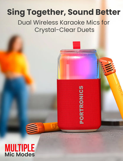 Portonics Talk Six
10W Bluetooth Speaker | Upto 4 Hours Playtime | 360 Degree LED Light | Bluetooth Version 5.3