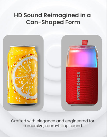 Portonics Talk Six
10W Bluetooth Speaker | Upto 4 Hours Playtime | 360 Degree LED Light | Bluetooth Version 5.3