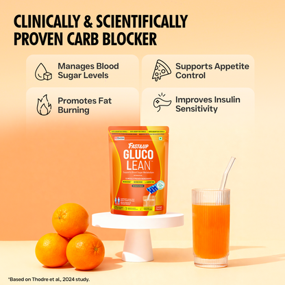 Fast&Up Glucolean For Low Glycaemic Response – Nature's GLP-1 - Orange