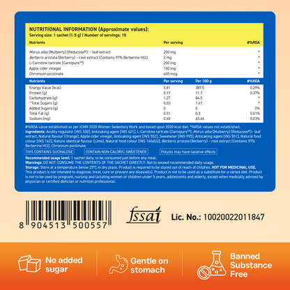 Fast&Up Glucolean For Low Glycaemic Response – Nature's GLP-1 - Orange