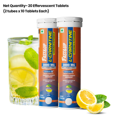 Fast&Up L-Carnitine 3000mg for Weight Loss - Lemon