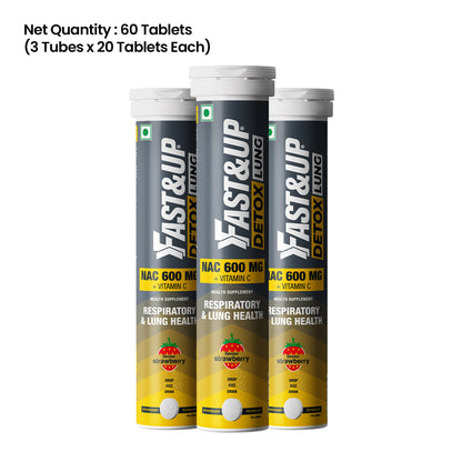 Fast&Up Daily Lung Cleanser with NAC + Vit. C - Strawberry