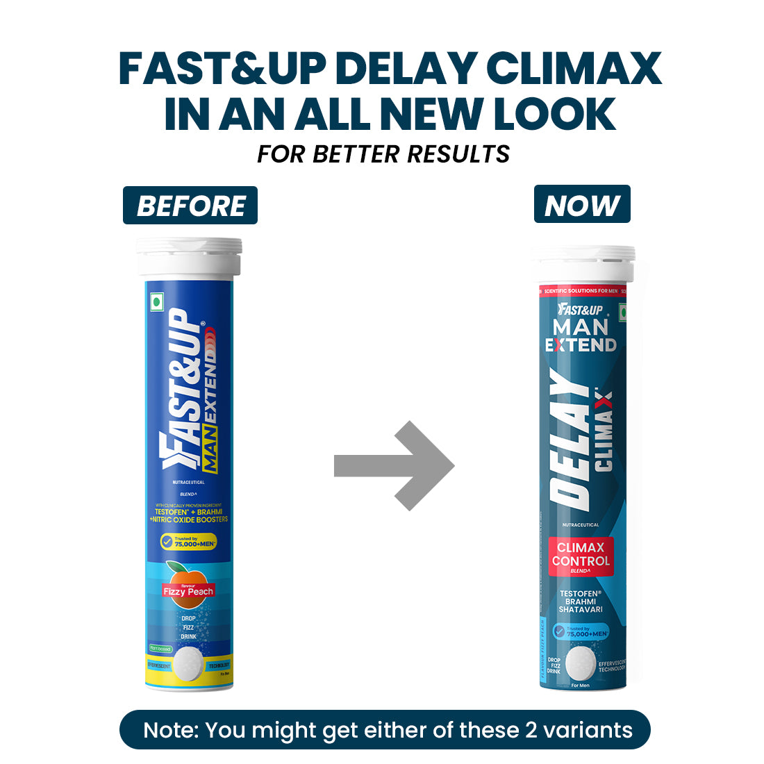Fast&Up Man Extend Delay Climax- India's First Supplement for Better S*x - Fizzy Peach