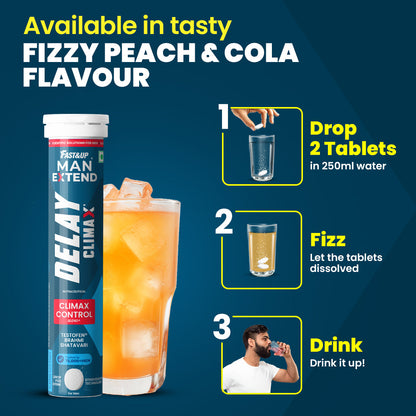 Fast&Up Man Extend Delay Climax- India's First Supplement for Better S*x - Fizzy Peach