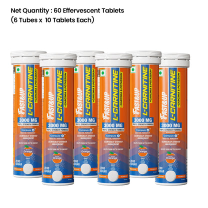 Fast&Up L-Carnitine 3000mg for Weight Loss - Orange