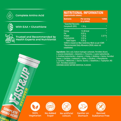 Fast&Up Recover with 20 Amino Acids - Raspberry