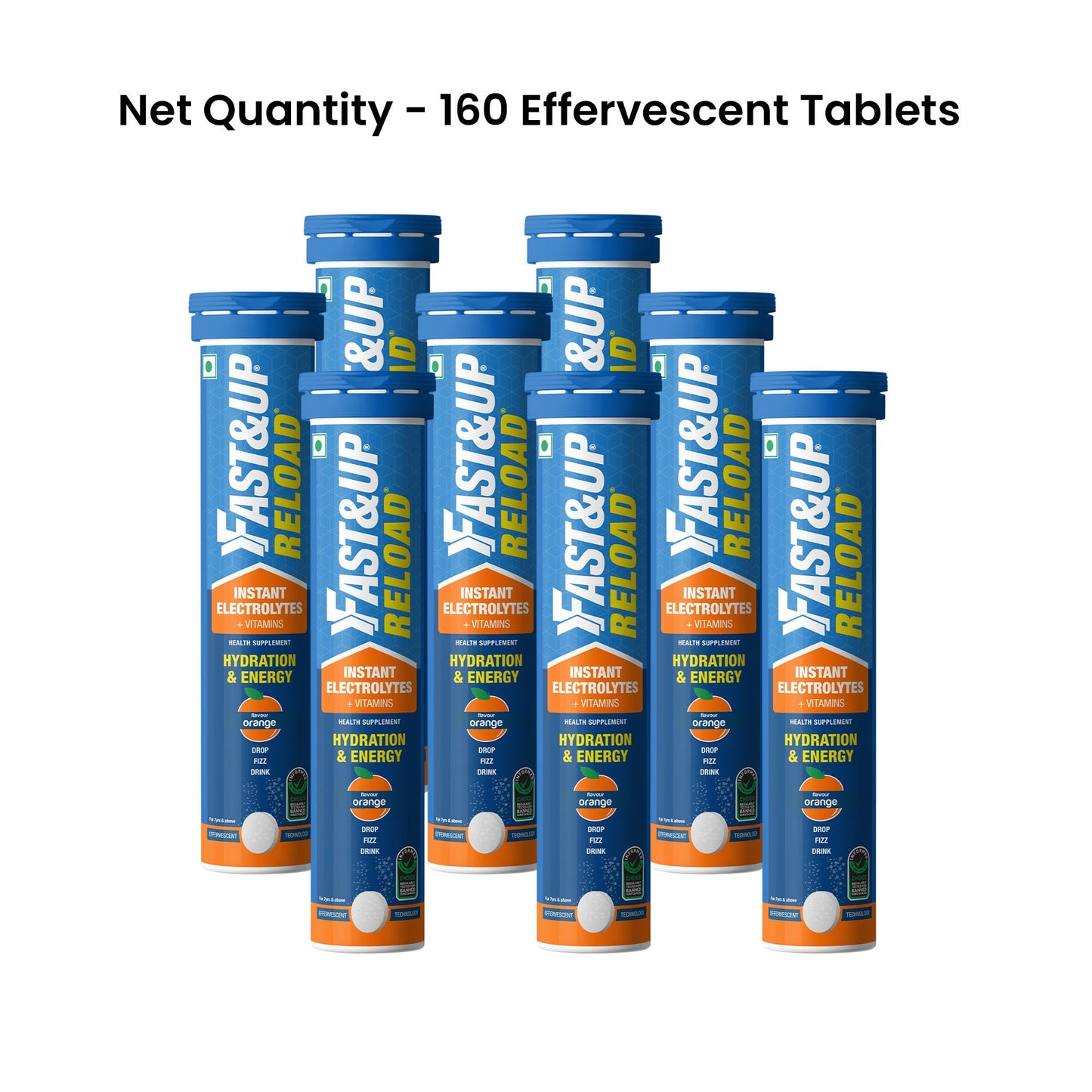 Fast&Up Reload - Low Sugar Instant Hydration Drink - Orange