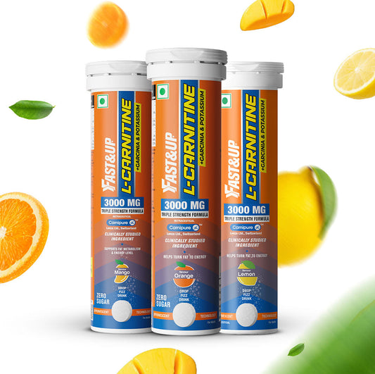 Fast&Up L-Carnitine 3000mg for Weight Loss- Assorted Flavors