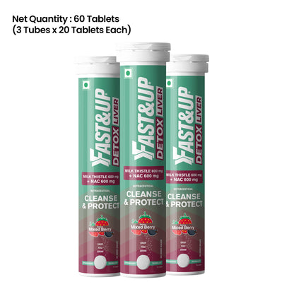 Fast&Up Daily Liver Cleanser with Milk Thistle + NAC - Mixed Berry