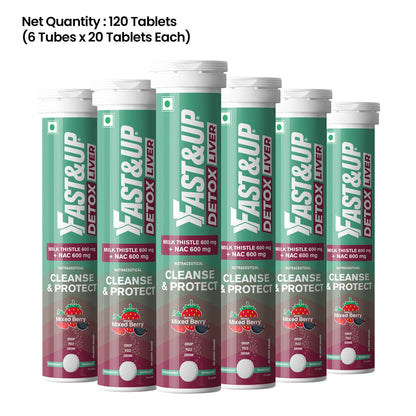 Fast&Up Daily Liver Cleanser with Milk Thistle + NAC - Mixed Berry