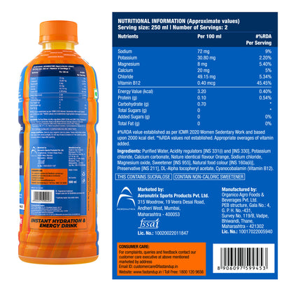 Fast&Up Reload Ready To Drink - 500 ml - Orange