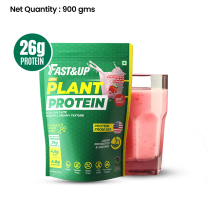 Fast&Up Plant Protein - Strawberry Blast - 25 Servings
