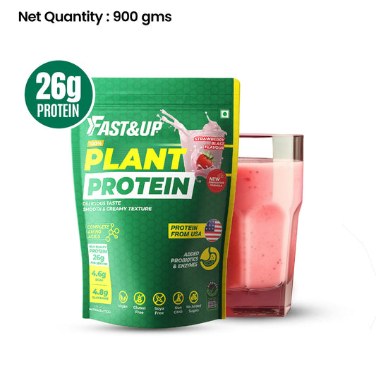 Fast&Up Plant Protein - Strawberry Blast - 25 Servings